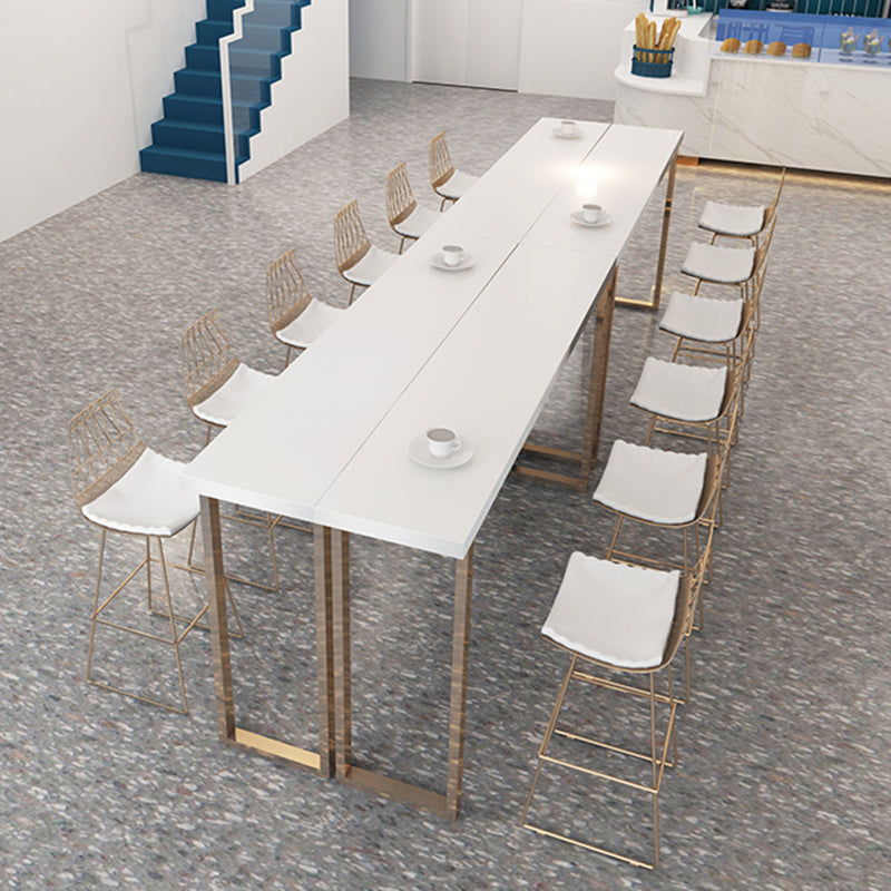 Modern Solid Wood Bar Table Rectangle Dining Table for Living Room