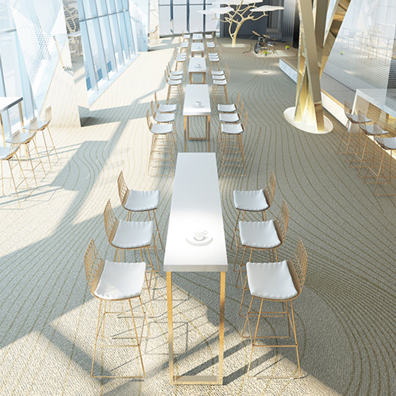 Modern Solid Wood Bar Table Rectangle Dining Table for Living Room