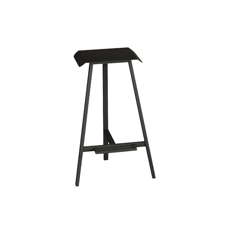Industrial Armless Backless Counter Stool Iron Bar Stool with Pedal for Bar