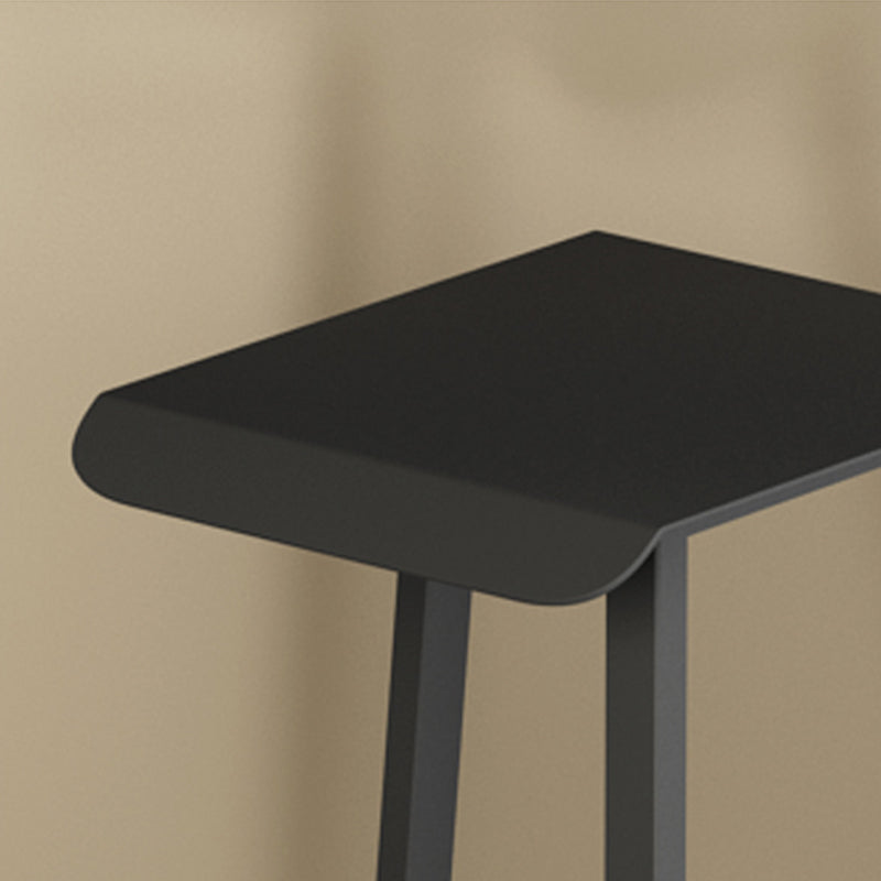 Industrial Armless Backless Counter Stool Iron Bar Stool with Pedal for Bar