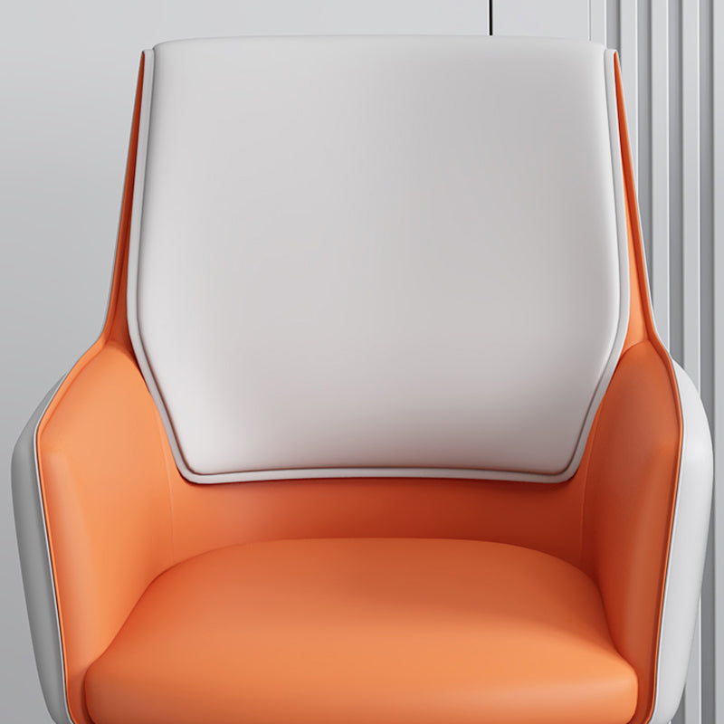 Faux Leather Upholstered Chair Contemporary Kitchen Dining Arm Chair