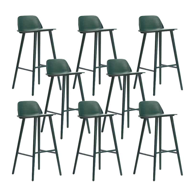 Indoor Oak Solid Wood Bar Stool Modern Armless Low Back Stool