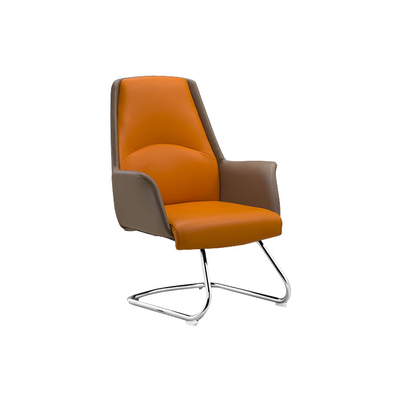 Modern Leather Managers Chair Adjustable Lumbar Support Executive Chair for Office