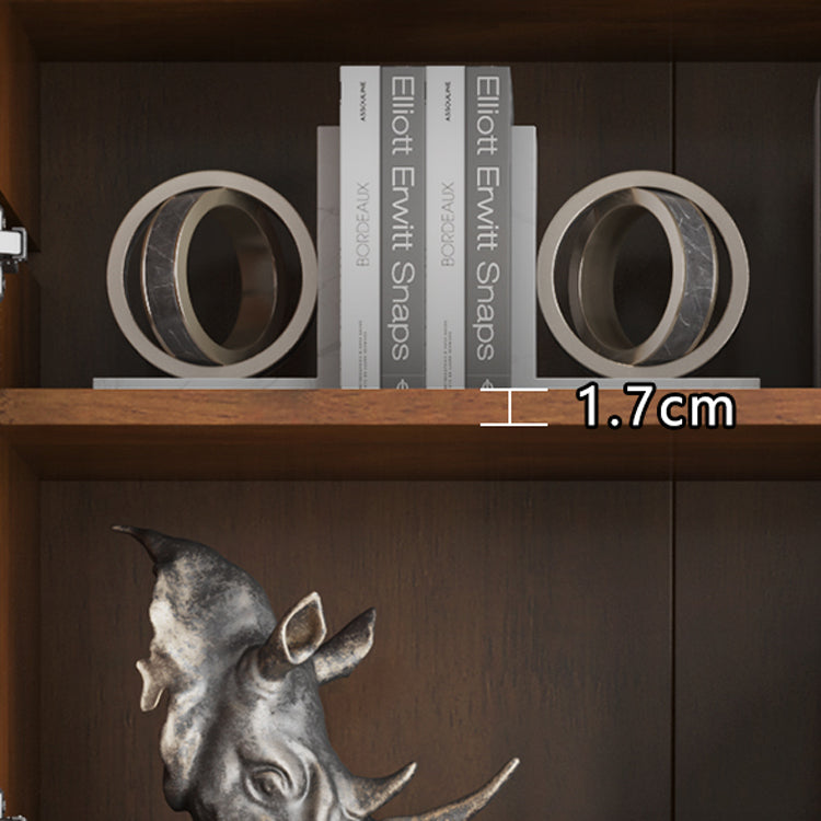 Grooves Handle Storage Cabinet Solid Wood Cabinet with Drawer