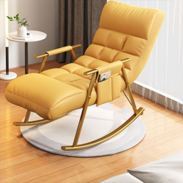 Home Modern Metal Base Rocking Chair Living Room Leisure Single Sofa Chair