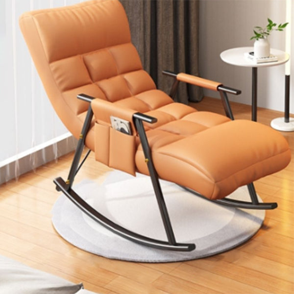 Home Modern Metal Base Rocking Chair Living Room Leisure Single Sofa Chair