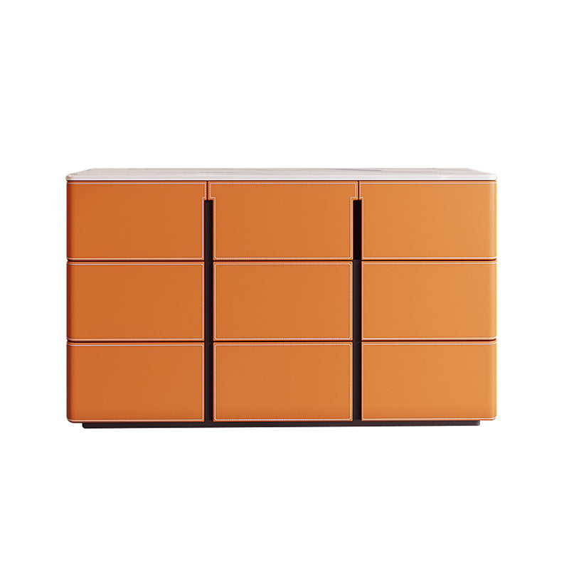 15.6-inch Width Contemporary Storage Chest Stone Dresser with 6/9 Drawers