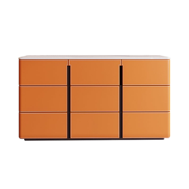 15.6-inch Width Contemporary Storage Chest Stone Dresser with 6/9 Drawers