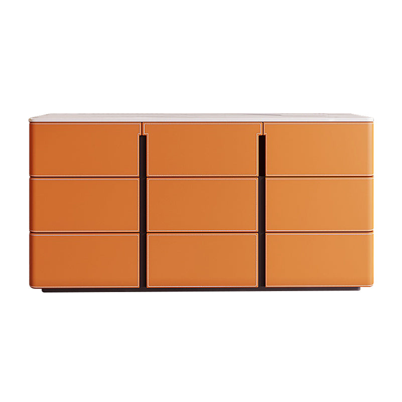 15.6-inch Width Contemporary Storage Chest Stone Dresser with 6/9 Drawers