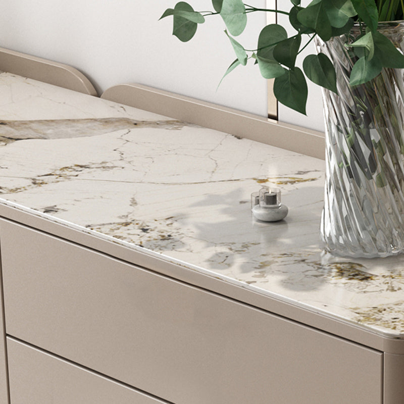 15.6-inch W Storage Chest Classic Glam Stone Storage Chest Dresser