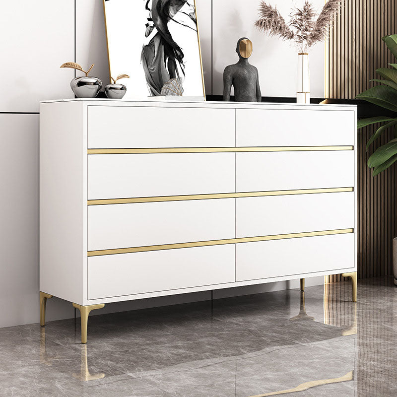 Glam Vertical Stone Storage Chest Bedroom Chest with 8 Drawers