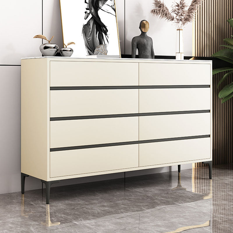 Glam Vertical Stone Storage Chest Bedroom Chest with 8 Drawers