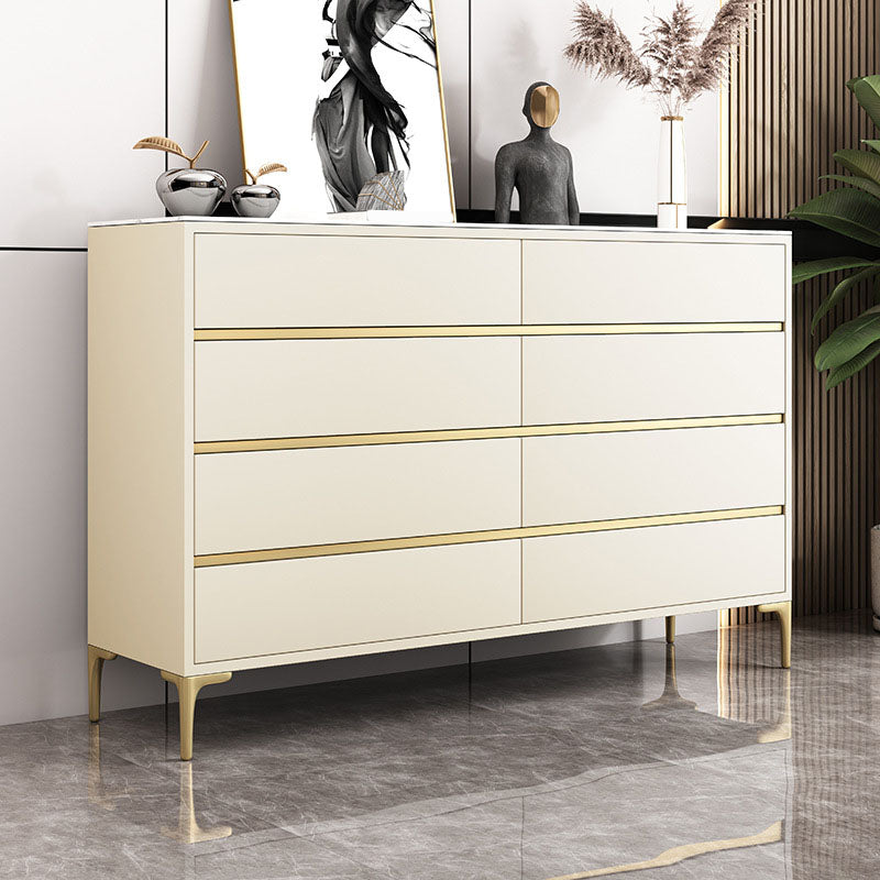 Glam Vertical Stone Storage Chest Bedroom Chest with 8 Drawers