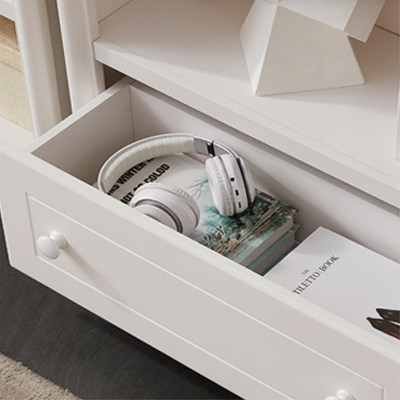 Wooden Closed Back Bookcase Contemporary Standard Bookshelf with Shelves