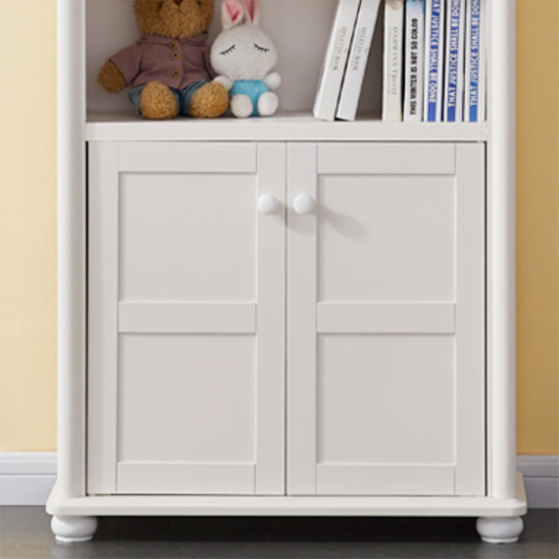 Wooden Closed Back Bookcase Contemporary Standard Bookshelf with Shelves