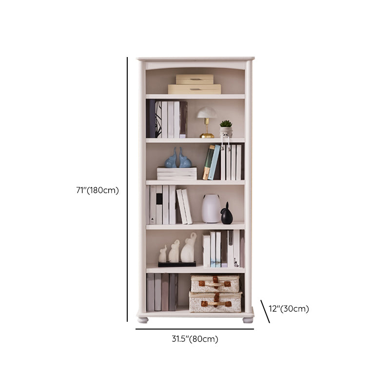 Wooden Closed Back Bookcase Contemporary Standard Bookshelf with Shelves