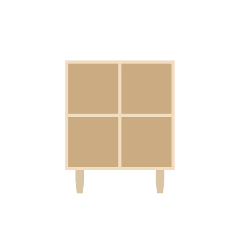 Natural Standard Bookshelf Wooden Contemporary Bookcase with Shelves