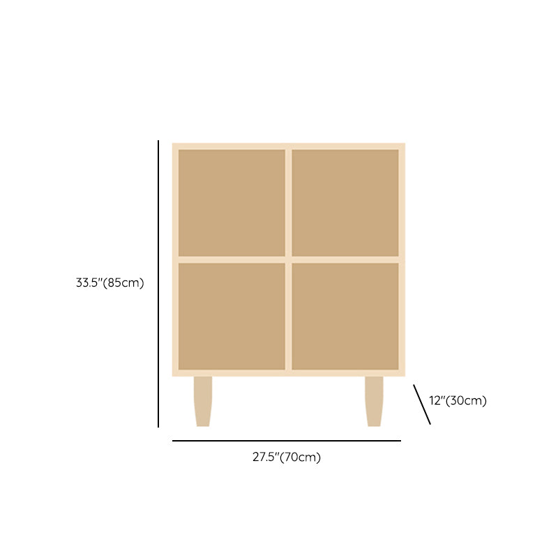 Natural Standard Bookshelf Wooden Contemporary Bookcase with Shelves