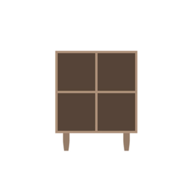 Contemporary Wooden Bookcase Standard Natural Bookshelf with Shelves