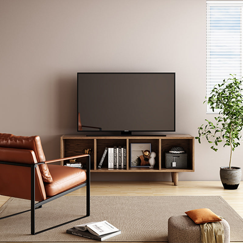 Contemporary Wooden Bookcase Standard Natural Bookshelf with Shelves