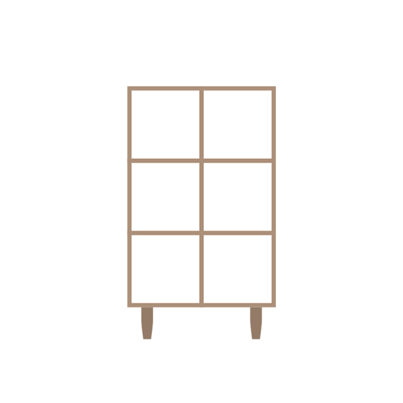 Contemporary Wooden Bookcase Standard Natural Bookshelf with Shelves
