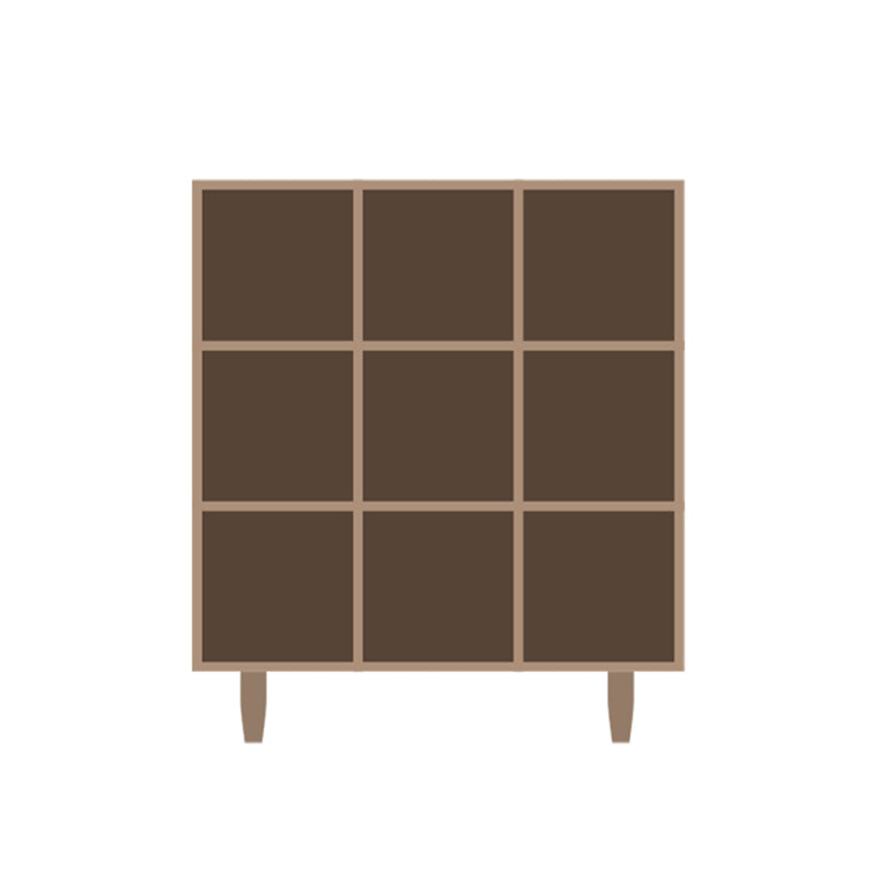 Contemporary Wooden Bookcase Standard Natural Bookshelf with Shelves