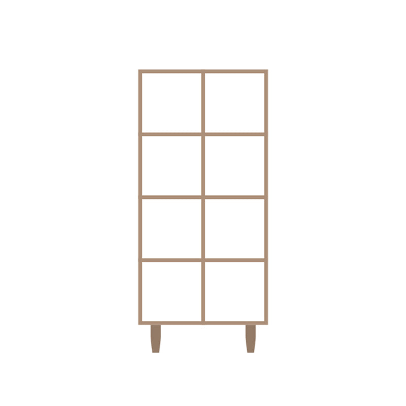 Contemporary Wooden Bookcase Standard Natural Bookshelf with Shelves
