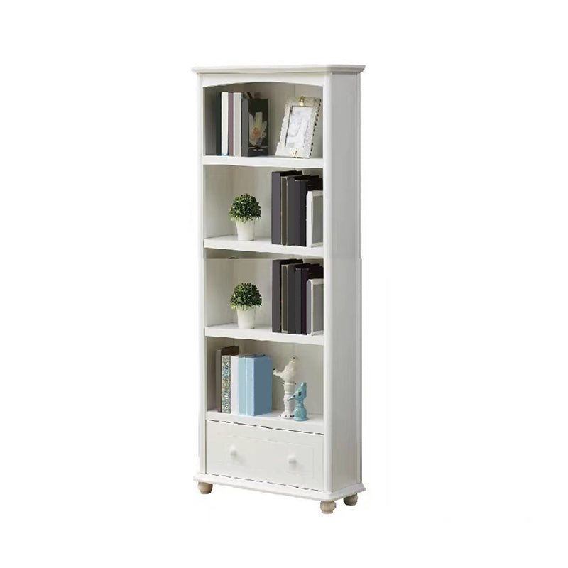 Wooden Closed Back Bookcase Standard Contemporary Bookshelf with Shelves