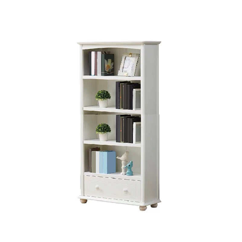 Wooden Closed Back Bookcase Standard Contemporary Bookshelf with Shelves