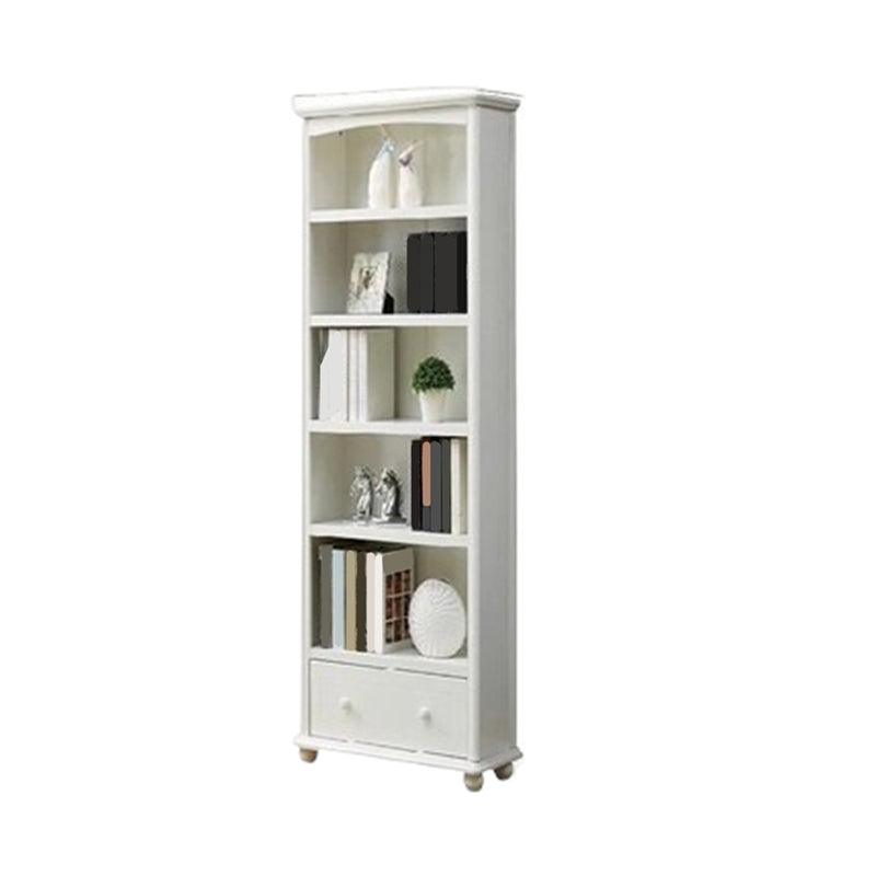 Wooden Closed Back Bookcase Standard Contemporary Bookshelf with Shelves