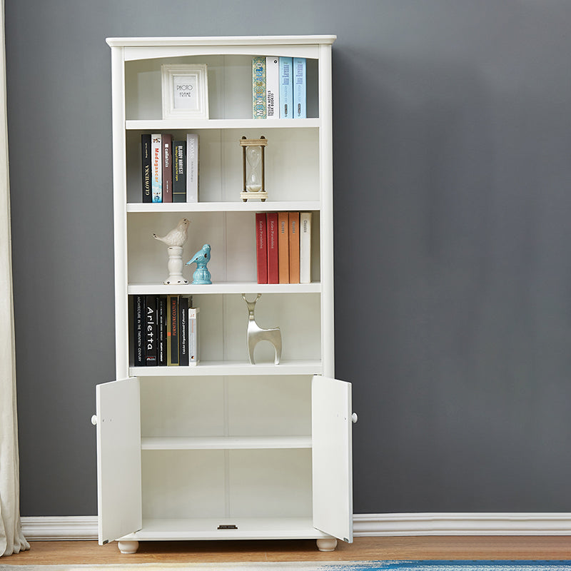 Closed Back Standard Bookshelf Engineered Wood Modern Bookcase
