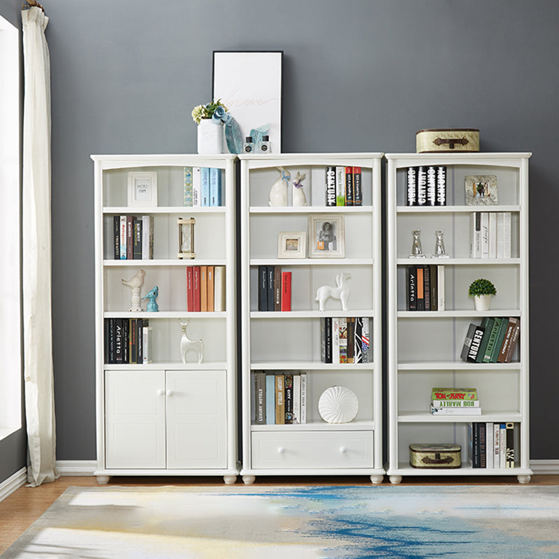 Closed Back Standard Bookshelf Engineered Wood Modern Bookcase