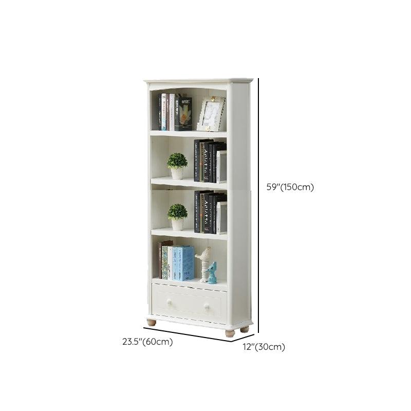 Closed Back Standard Bookshelf Engineered Wood Modern Bookcase