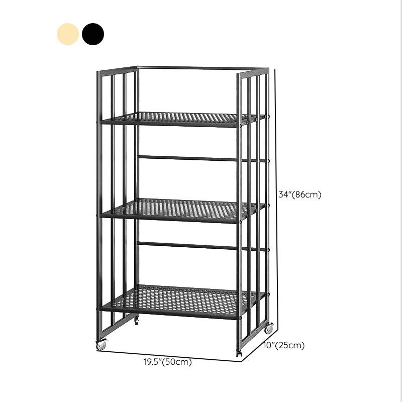 Glam Antique Finish Shelf Bookcase Metal Frame Bookshelf with Rectangular Shelves