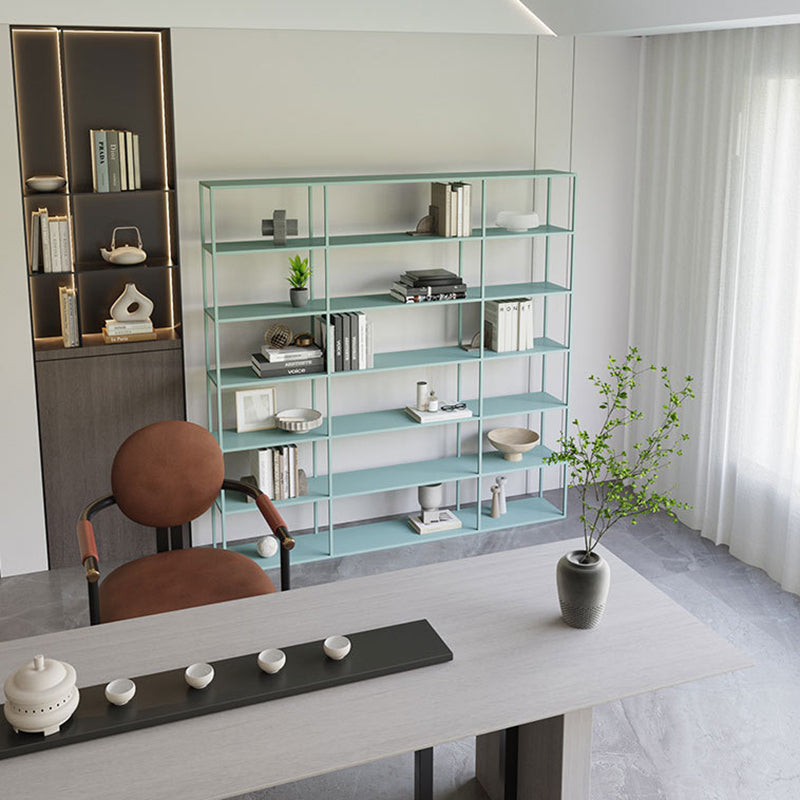 Industrial Antique Finish Shelf Bookcase Etagere Metal Bookshelf with Shelves