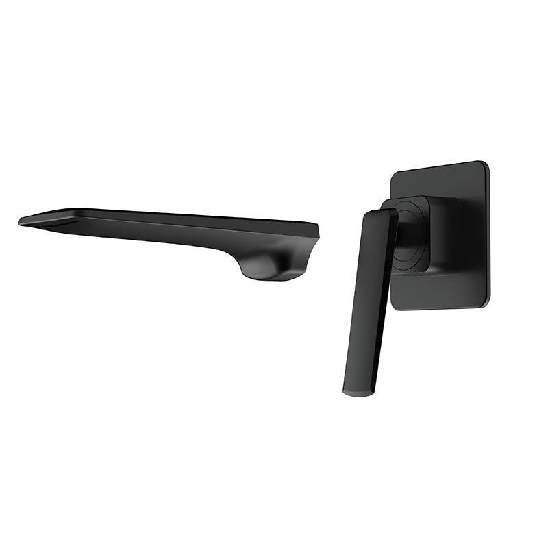 Glam Style Faucet Wall Mounted Bathroom Faucet with Single Lever Handle