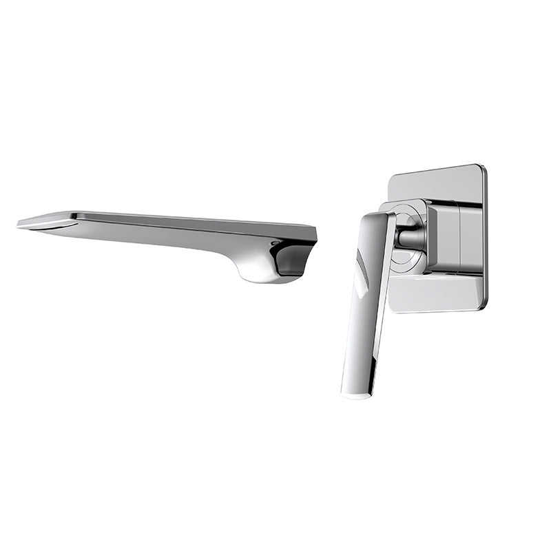 Glam Style Faucet Wall Mounted Bathroom Faucet with Single Lever Handle