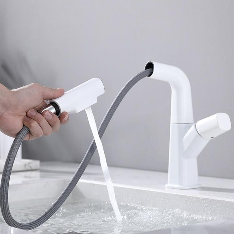 Vessel Sink Faucet Pull-out Bathroom Faucet with Single Knob Handle