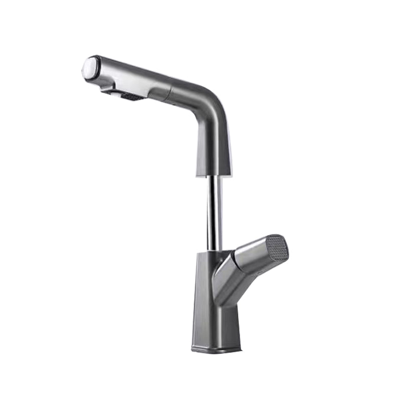 Vessel Sink Faucet Pull-out Bathroom Faucet with Single Knob Handle