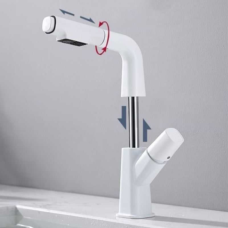 Vessel Sink Faucet Pull-out Bathroom Faucet with Single Knob Handle