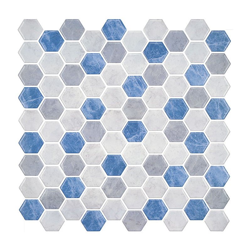 Modern Field Tile Waterproof Hexagon Pattern Peel and Stick Tile Over Tile