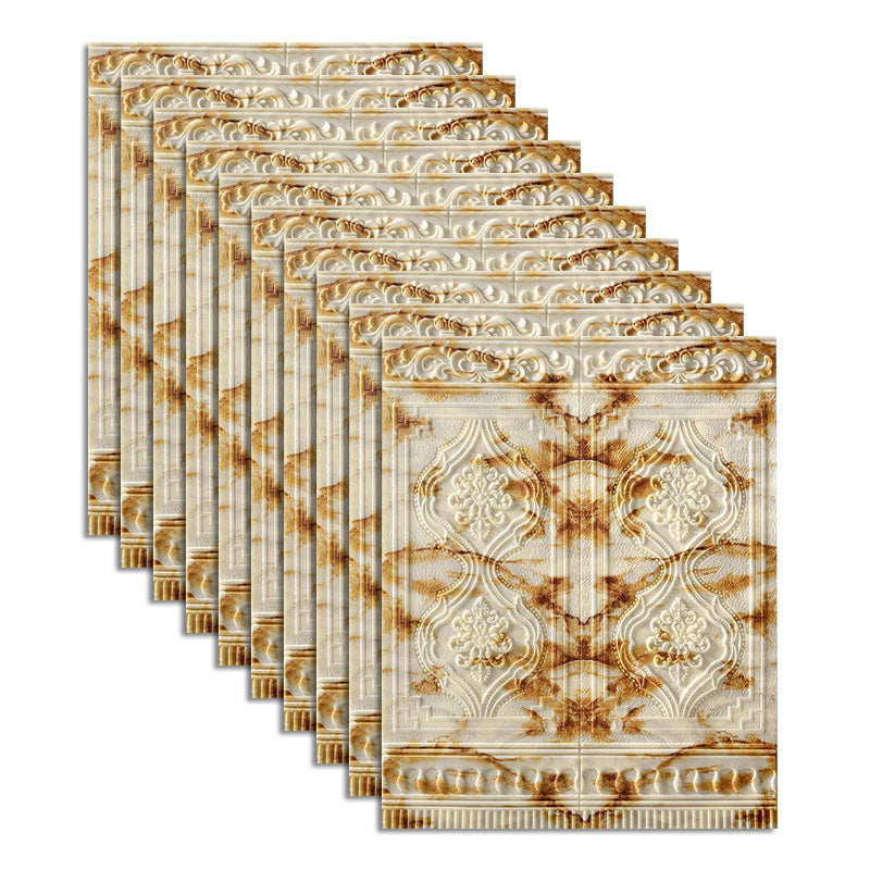 Contemporary Wall Plank 3D Print Bathroom Living Room Wall Panels Set of 10