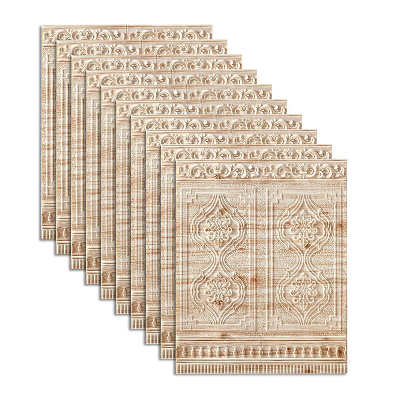 Contemporary Wall Plank 3D Print Bathroom Living Room Wall Panels Set of 10