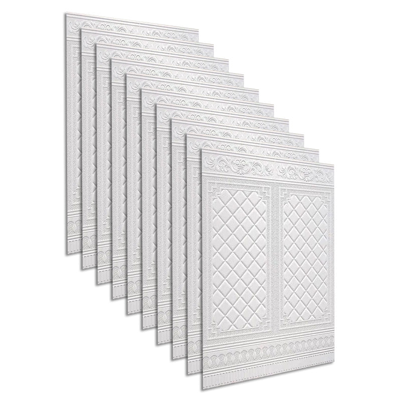 Contemporary Wall Plank 3D Print Bathroom Living Room Wall Panels Set of 10