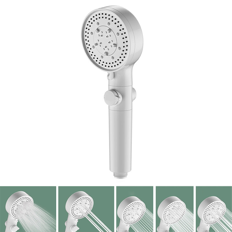 Bathroom Shower Head 5-Jet Round Hand Shower Holder Wall-Mount Shower Head