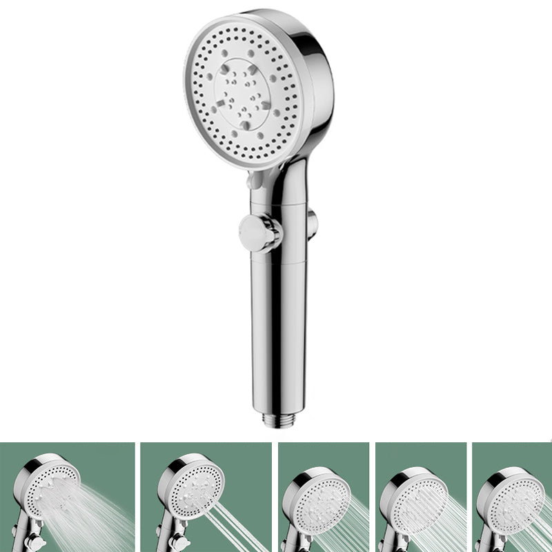 Bathroom Shower Head 5-Jet Round Hand Shower Holder Wall-Mount Shower Head