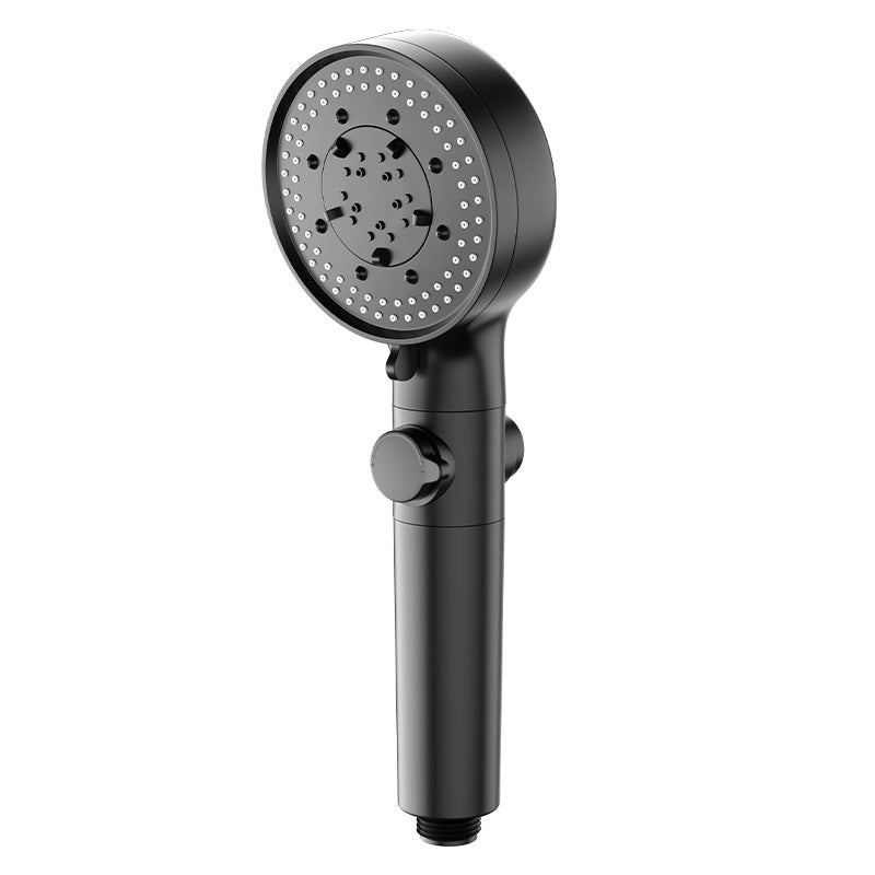 Bathroom Shower Head 5-Jet Round Hand Shower Holder Wall-Mount Shower Head