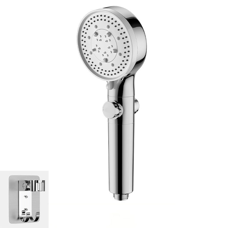 Bathroom Shower Head 5-Jet Round Hand Shower Holder Wall-Mount Shower Head