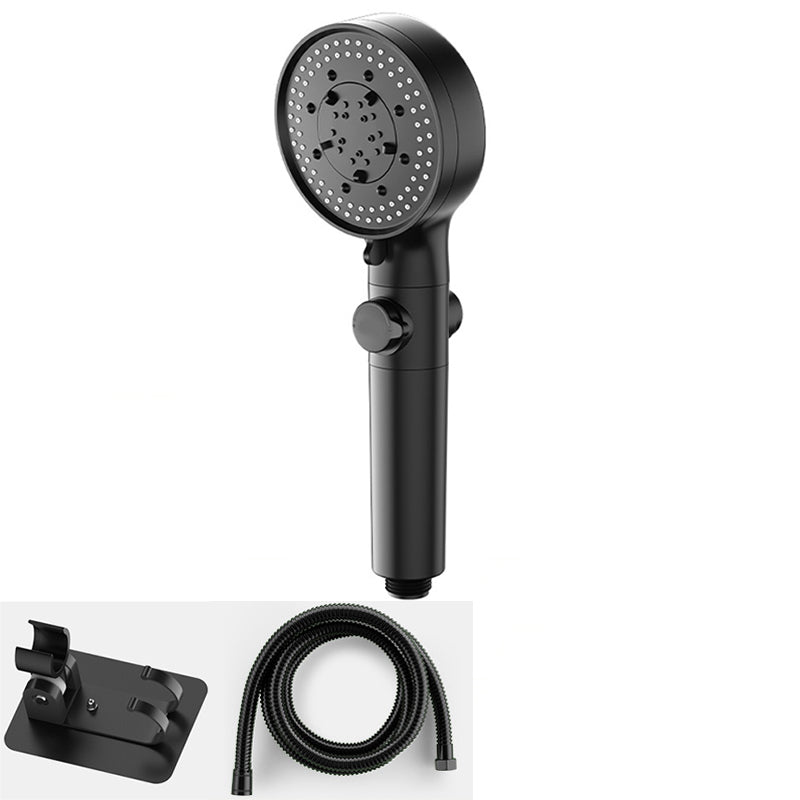 Bathroom Shower Head 5-Jet Round Hand Shower Holder Wall-Mount Shower Head