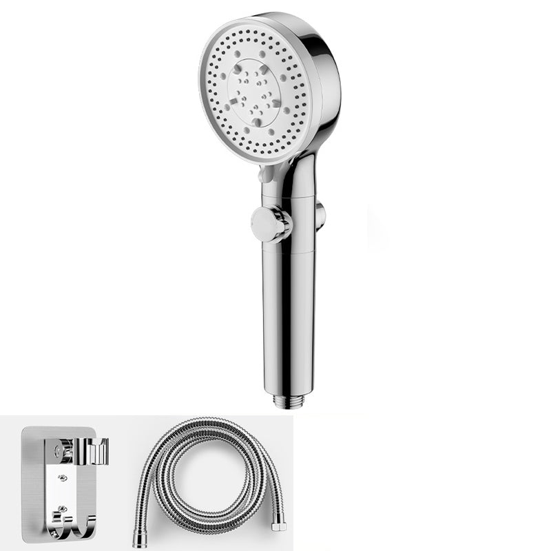 Bathroom Shower Head 5-Jet Round Hand Shower Holder Wall-Mount Shower Head